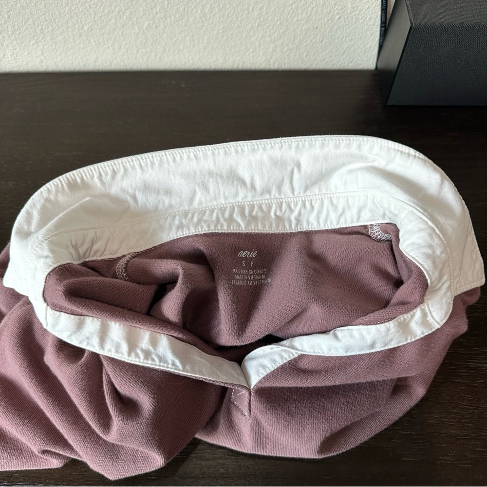 Aerie Long Sleeve Cropped Polo Rugby Shirt - Picture 7 of 9